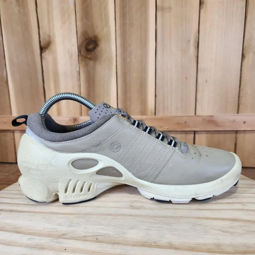 ECCO Biom C Natural Motion Shoes Mens 7.5 41 EU Beige Leather Walking Sneakers